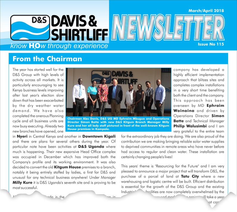 Davis and Shirtliff Newsletter 115